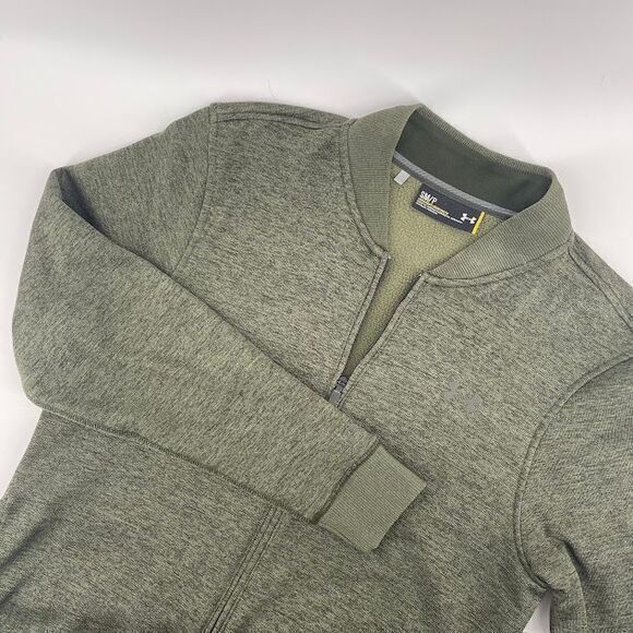 Under‎ Armour Women's Size Small Cold Gear Loose Fit Full Zip Jacket Olive Green - Picture 1 of 6